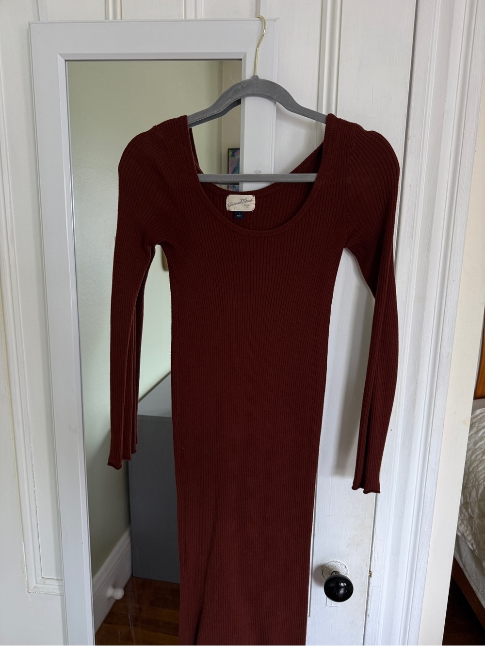 Universal Thread Rust Ribbed Scoop-Neck Maxi Dress - Picture 2 of 3